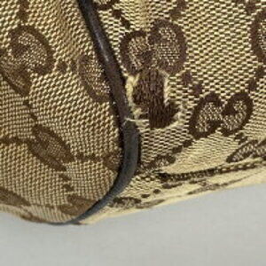 Gucci brown canvas GG Sukey handbag